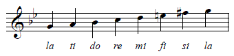 Tone 3 melodic minor (la)
